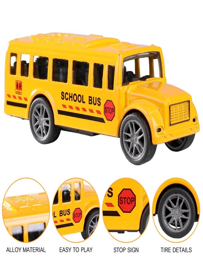 FANELEQU 20 Pack 3.4 " Yellow School Bus Toy Playset, Die-cast Metal Pull Back Vehicles Toy for Boys Girls Kids Toddlers - Image 3